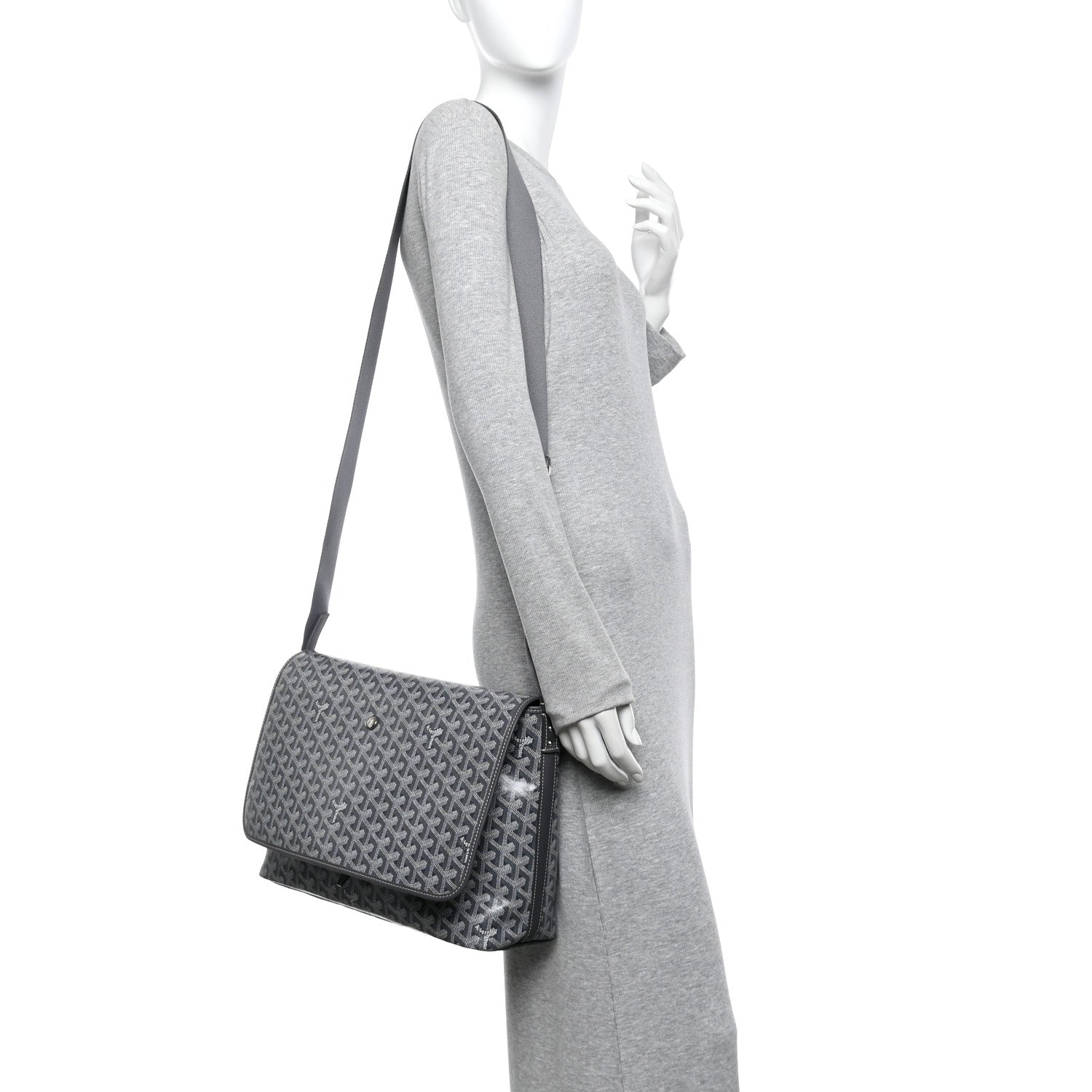 Goyard Goyardine Capetien Messenger Bag Grey 2 of 10