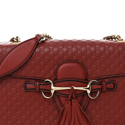 Gucci Microguccissima Medium Emily Chain Shoulder Bag Red 8 of 10