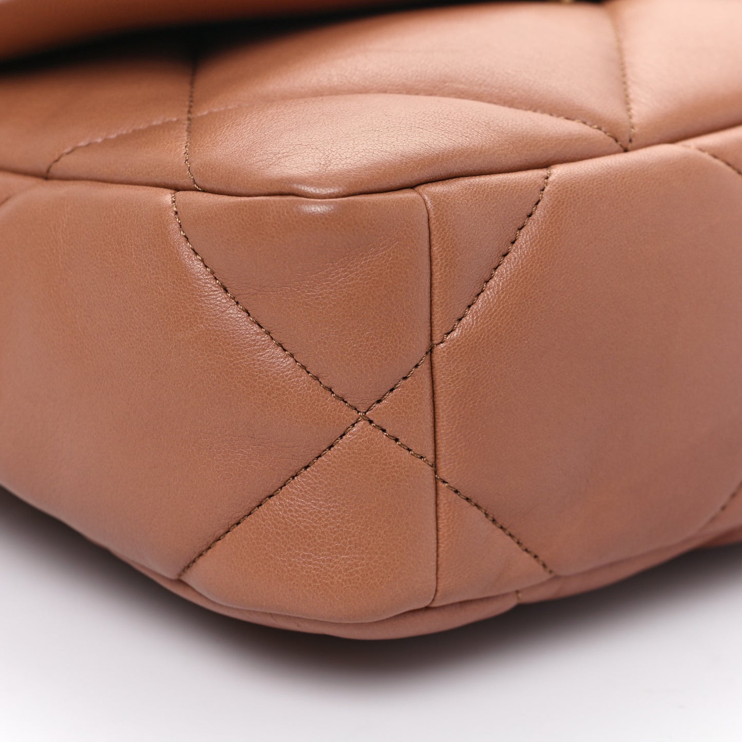Lambskin Quilted Medium Chanel 19 Flap Brown