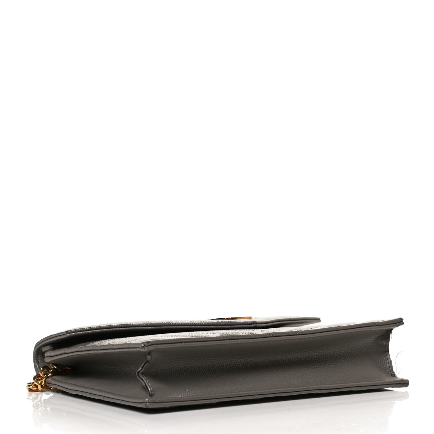 Grain De Poudre Matelasse Chevron Monogram Envelope Chain Wallet Earth