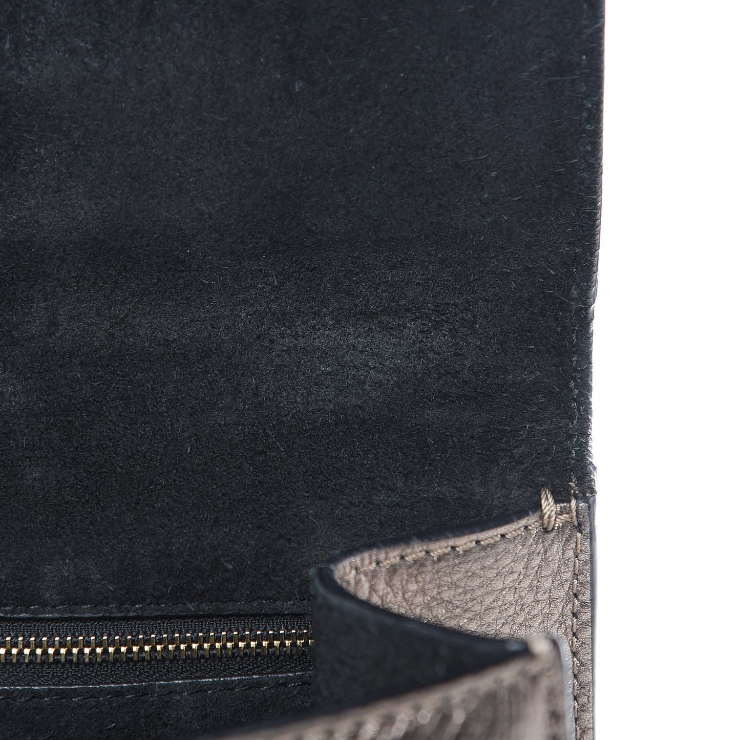 Metallic Vitello Medium Glam Lock Rockstud Flap Sasso