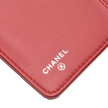 Chanel Caviar Quilted Yen Wallet Red 6 of 9