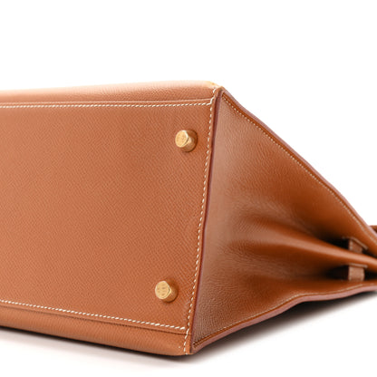 Hermes Courchevel Kelly Sellier 35 Gold 10 of 11