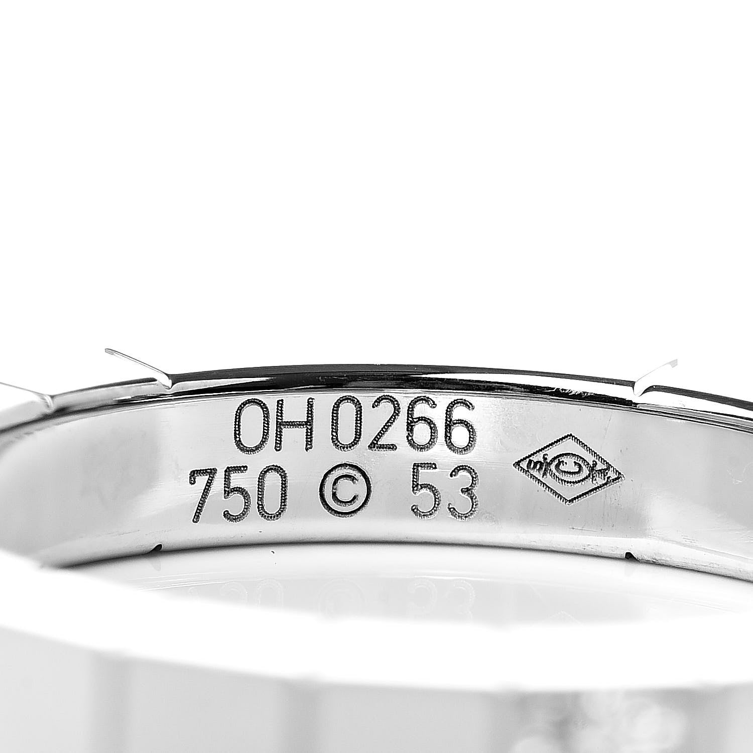 Cartier 18K White Gold Diamond Lanieres Ring 53 6.25 4 of 5