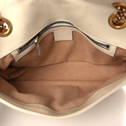 Gucci Calfskin Matelasse Small GG Marmont Shoulder Bag White 4 of 15