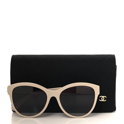 Chanel Acetate Pantos Logo Sunglasses 5458-A Beige 7 of 7