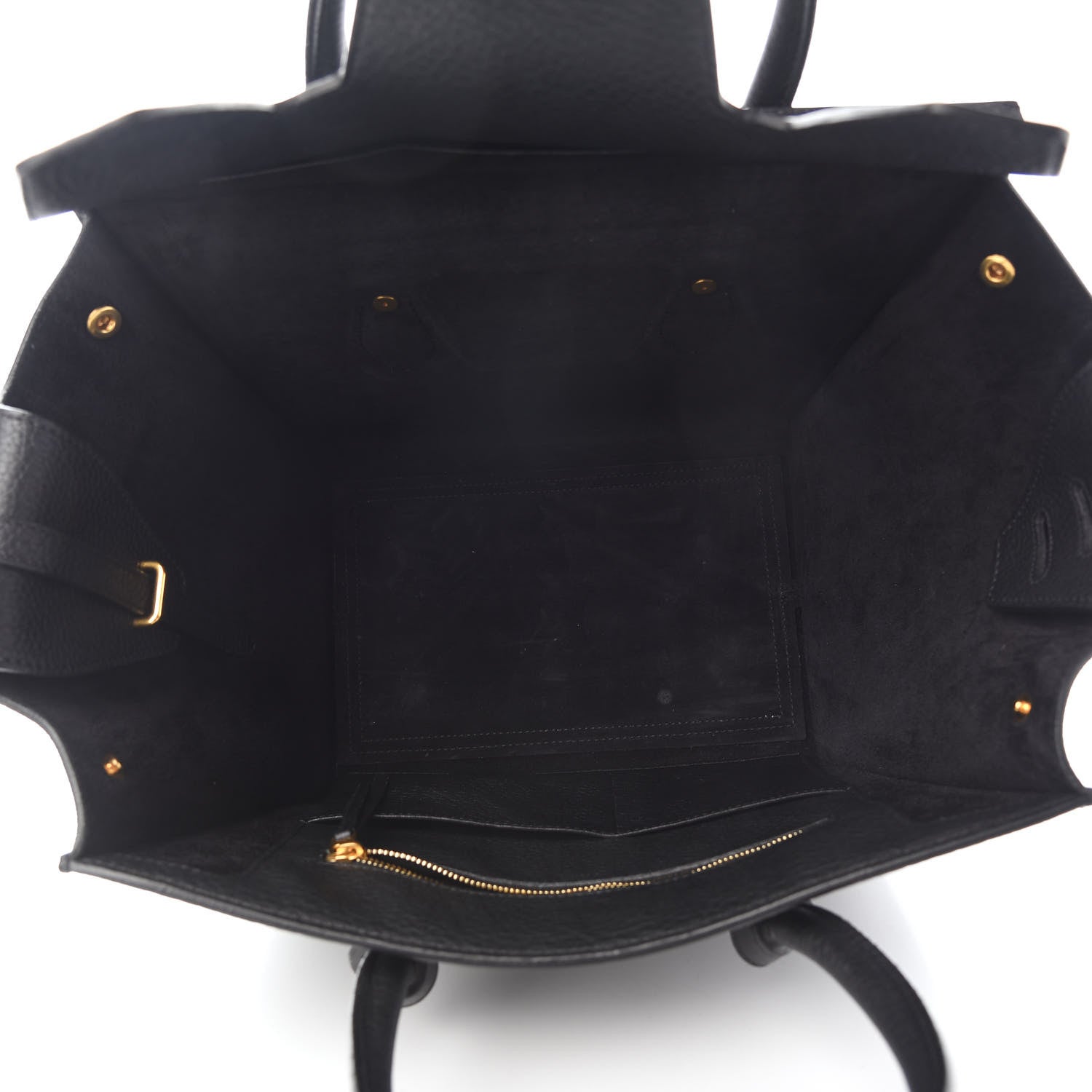 Celine Crisped Calfskin Mini Tie Knot Tote Black 4 of 12