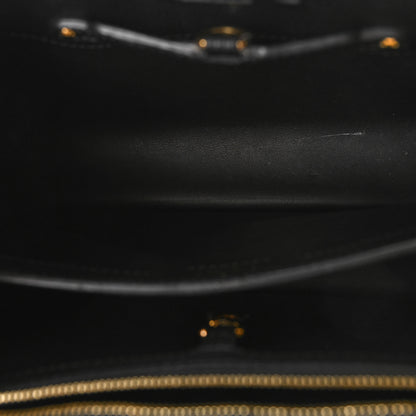 Louis Vuitton Taurillon Studded Capucines PM Black 5 of 8