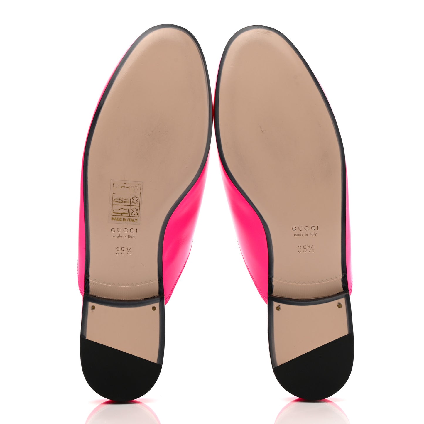 Calfskin Womens Princetown Slippers 35.5 Fuxia Fluo