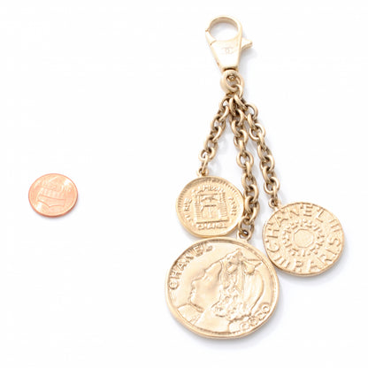 Chanel Coco CC Coins Key Chain Light Gold 2 of 5