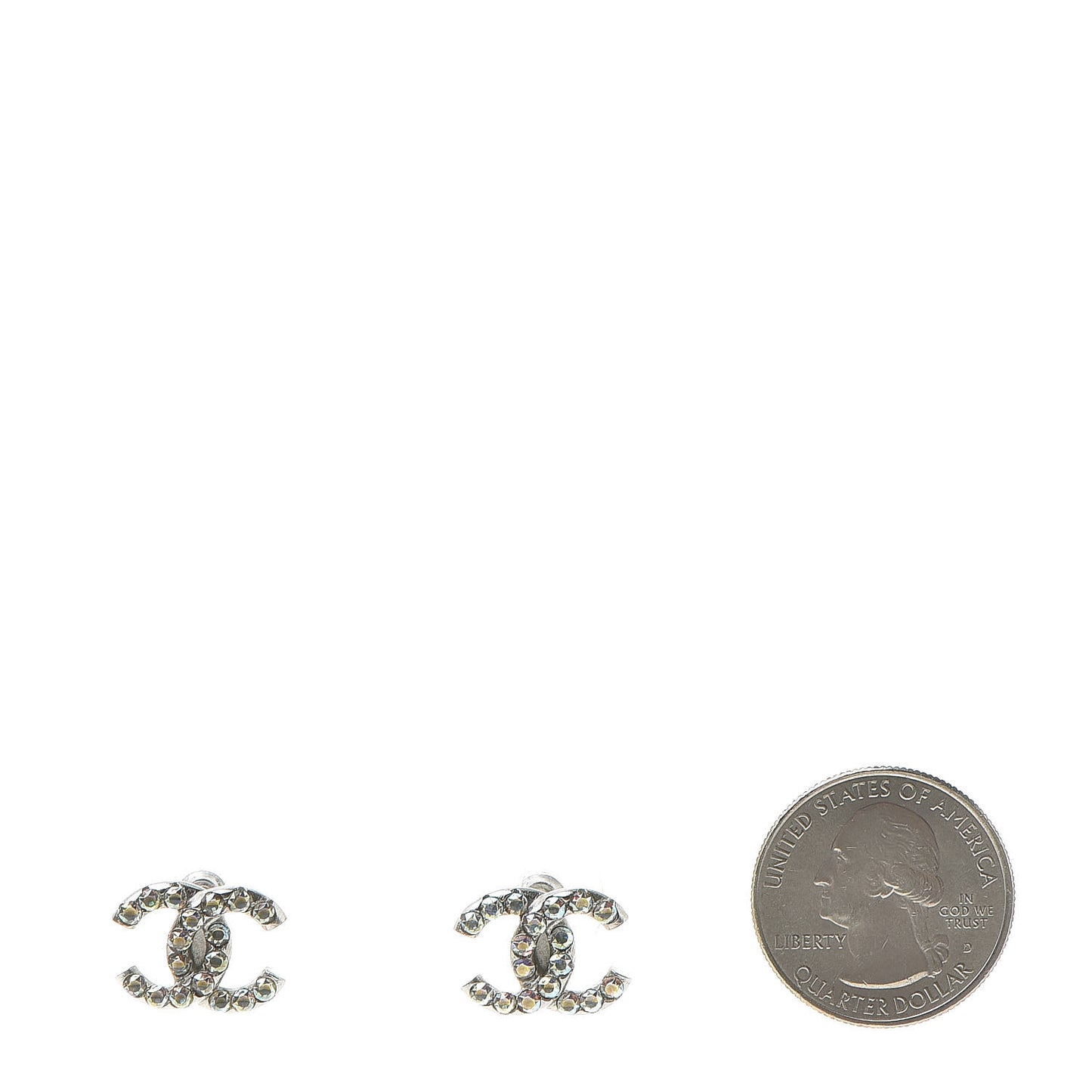 Iridescent Crystal CC Earrings Multicolor