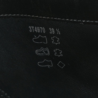 Prada Vitello Wedge Ankle Boots 39.5 Black 6 of 10