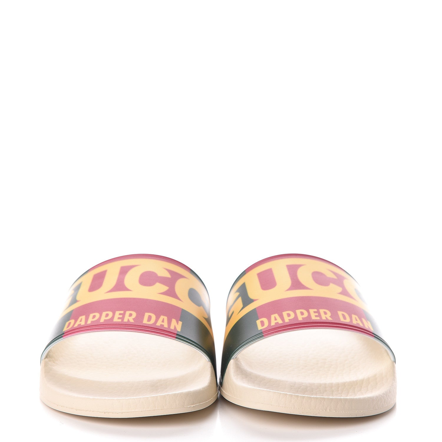 Gucci X DAPPER DAN Rubber Womens Slide Sandals 36 Red Green Crop 2 of 8