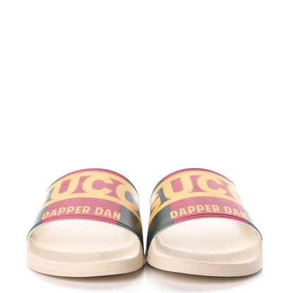 Gucci X DAPPER DAN Rubber Womens Slide Sandals 36 Red Green Crop 2 of 8