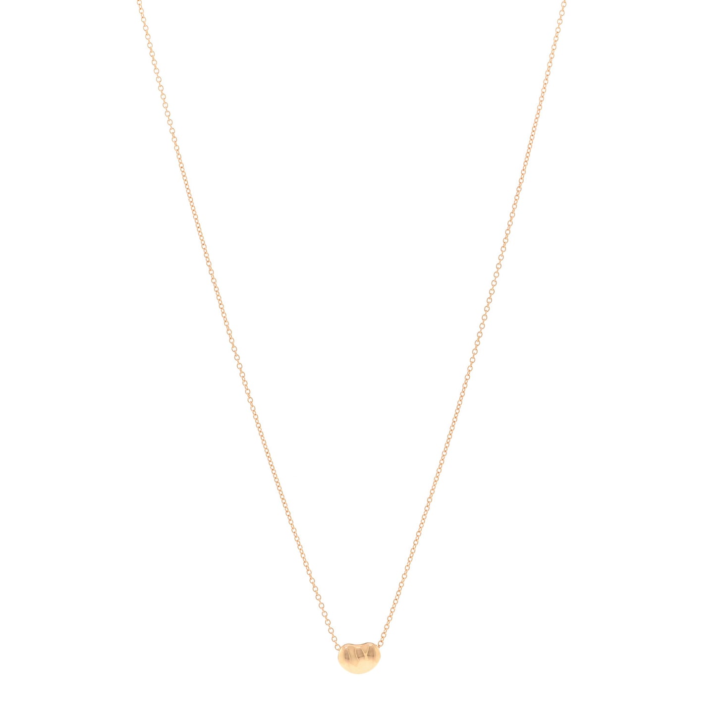 18K Yellow Gold 6.5mm Elsa Peretti Bean Pendant Necklace