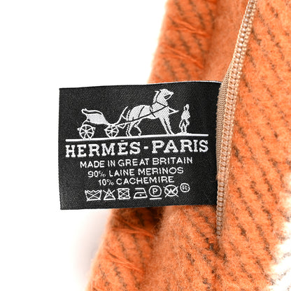 Hermes Wool Cashmere Avalon Pillow PM Ecru Potiron 3 of 3