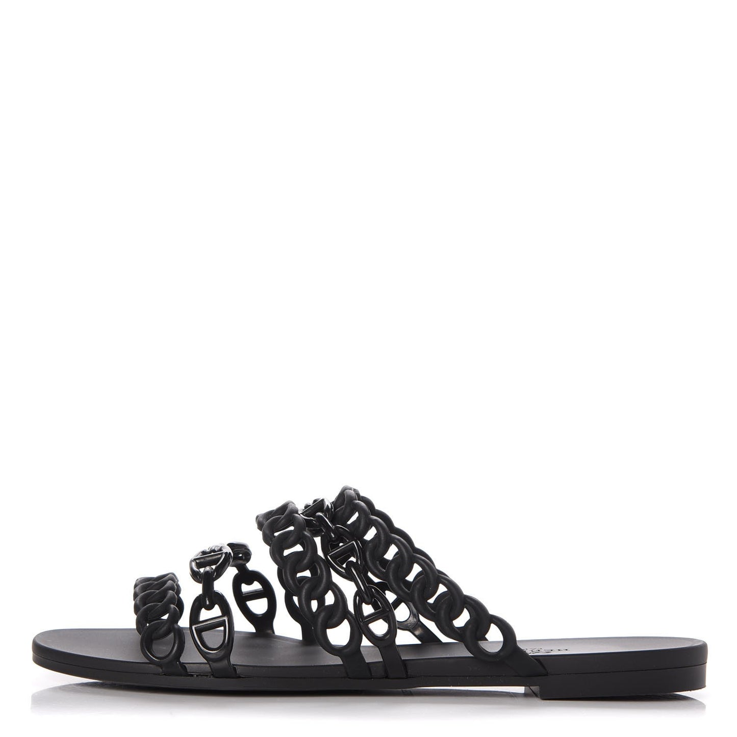 Rubber Chaine d'Ancre Nude Sandals 38 Black