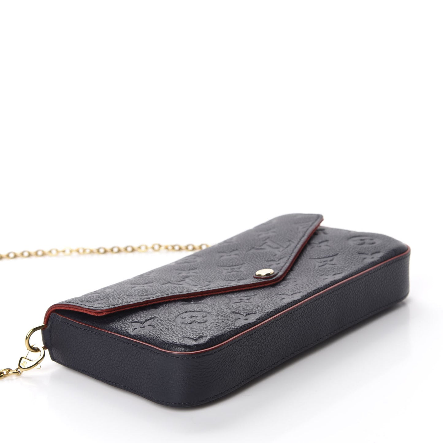 Empreinte Pochette Felicie Chain Wallet Marine Rouge