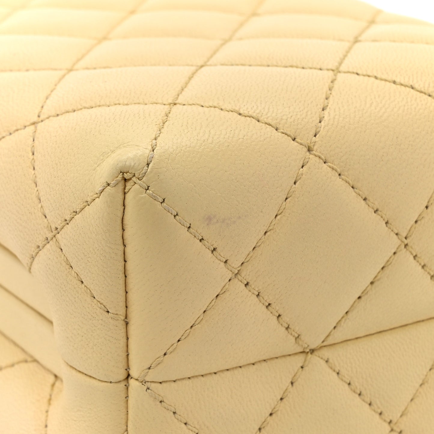 Lambskin Quilted Kisslock Crossbody Yellow