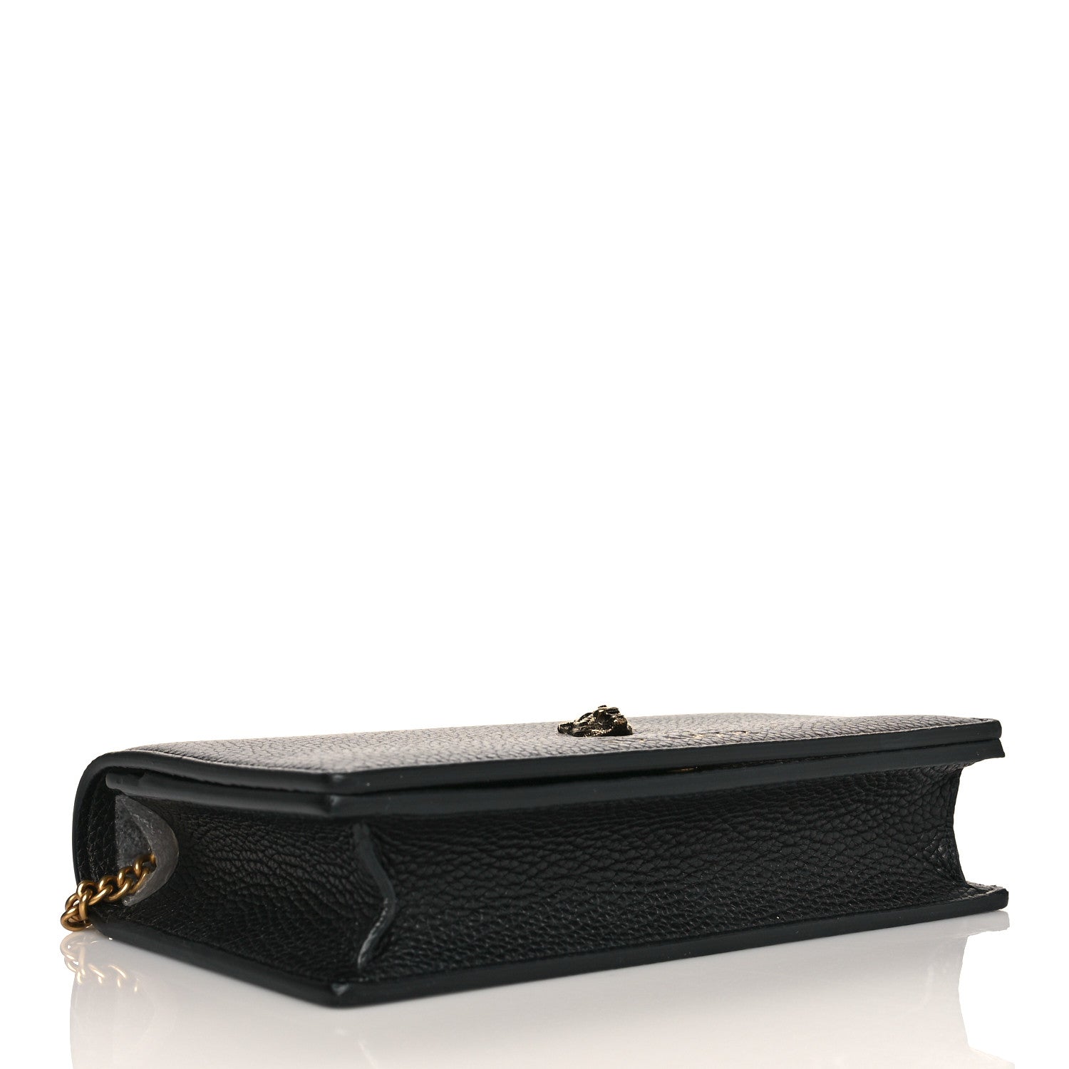 Gucci Grained Calfskin L'aveugle Par Amour Chain Wallet Black 4 of 10