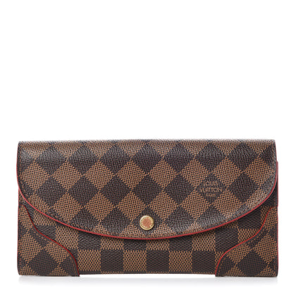 Louis Vuitton Damier Ebene Caissa Wallet Cherry 1 of 10