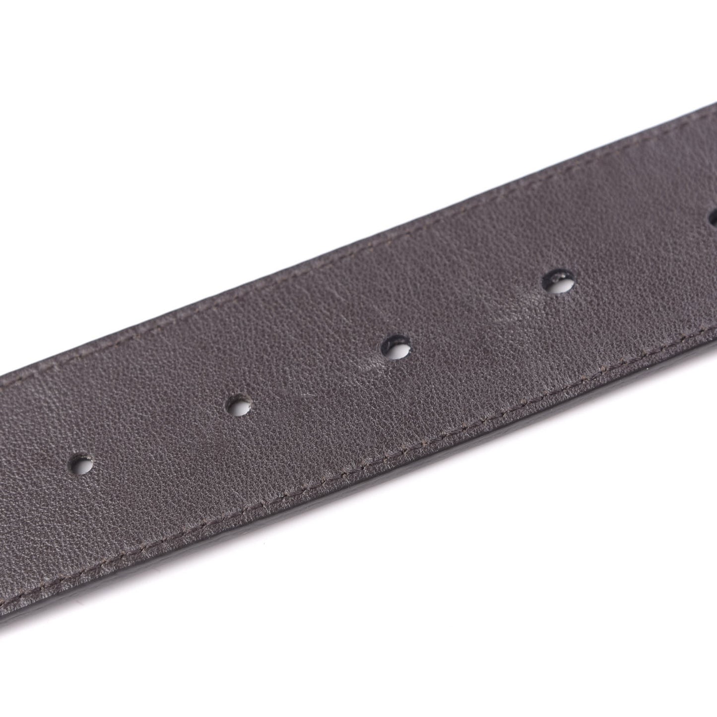 Moon Calfskin Nickel Double G 40mm Belt 110 44 Dark Cocoa