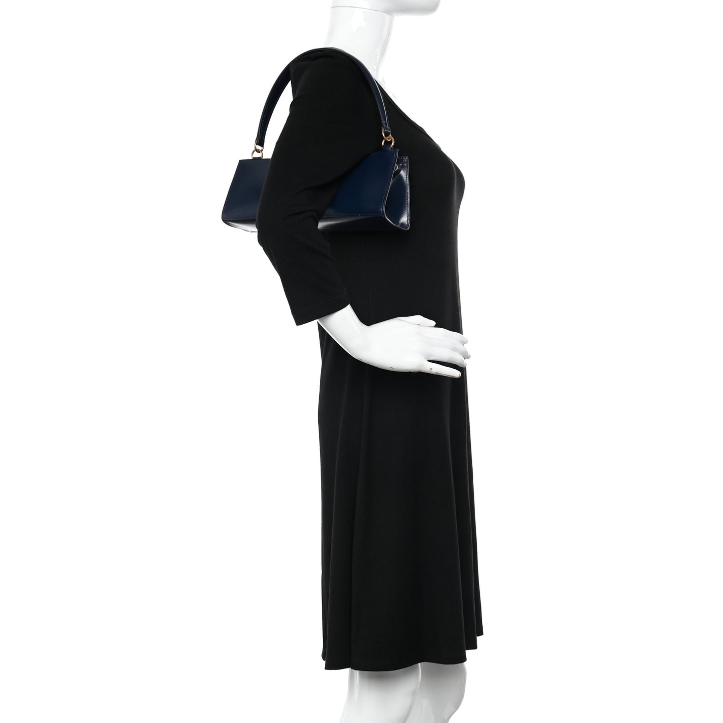 Calfskin Pencil Shoulder Bag Navy