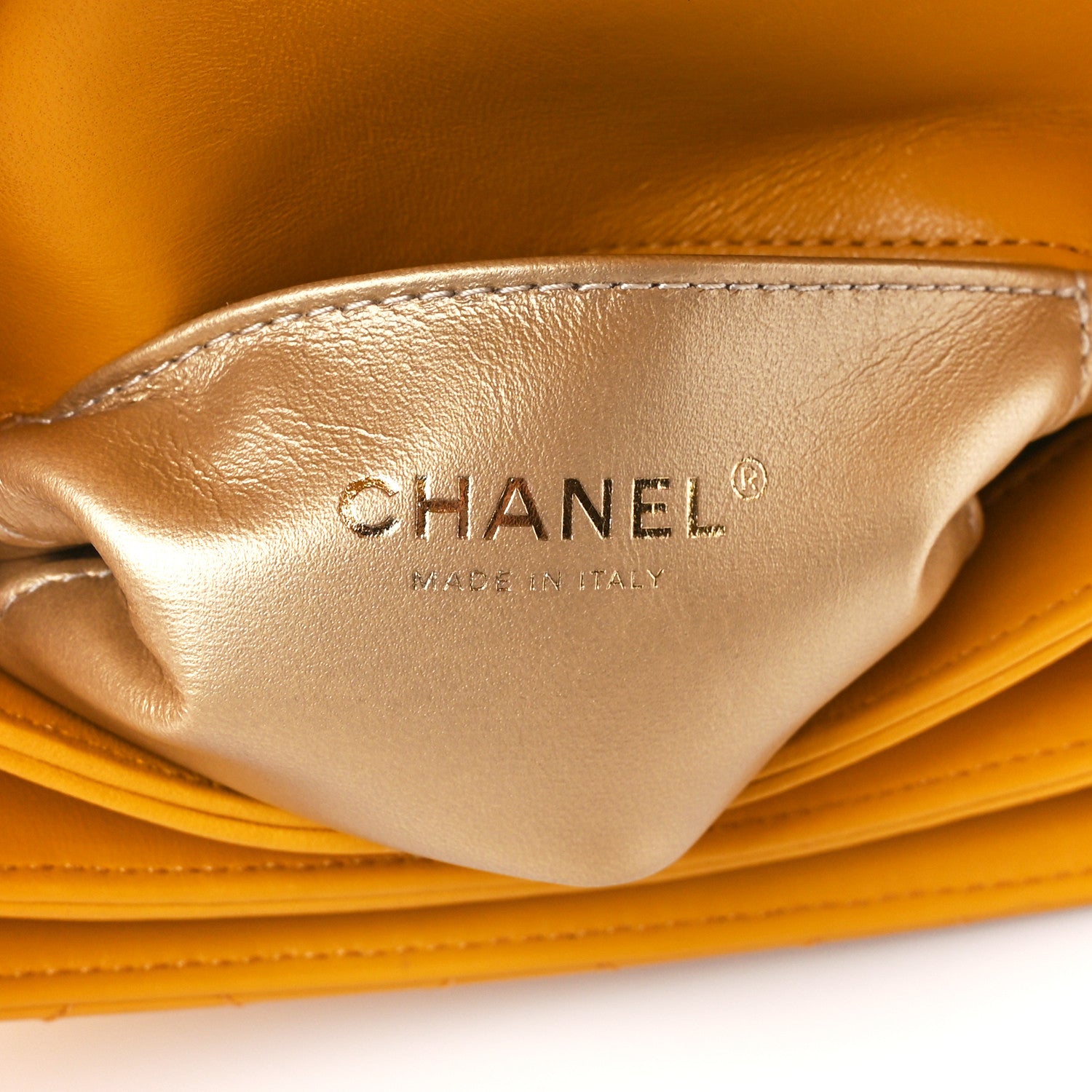 Chanel Lambskin Quilted Trendy Spirit Top Handle Flap Yellow 6 of 11