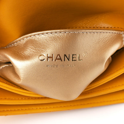 Chanel Lambskin Quilted Trendy Spirit Top Handle Flap Yellow 6 of 11