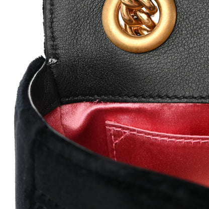 Gucci Velvet Matelasse Mini GG Marmont Shoulder Bag Black 15 of 15
