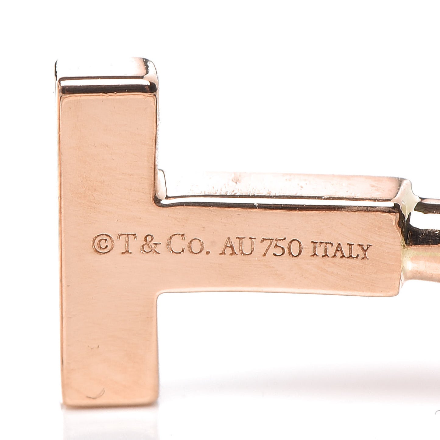 18K Rose Gold Diamond T Wire Bracelet