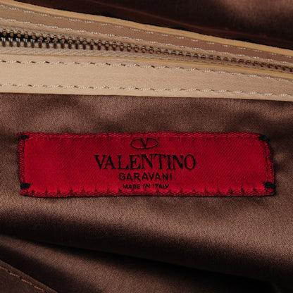 Valentino Garavani Feather Sequin Alice Glam Frame Satchel Beige 8 of 11
