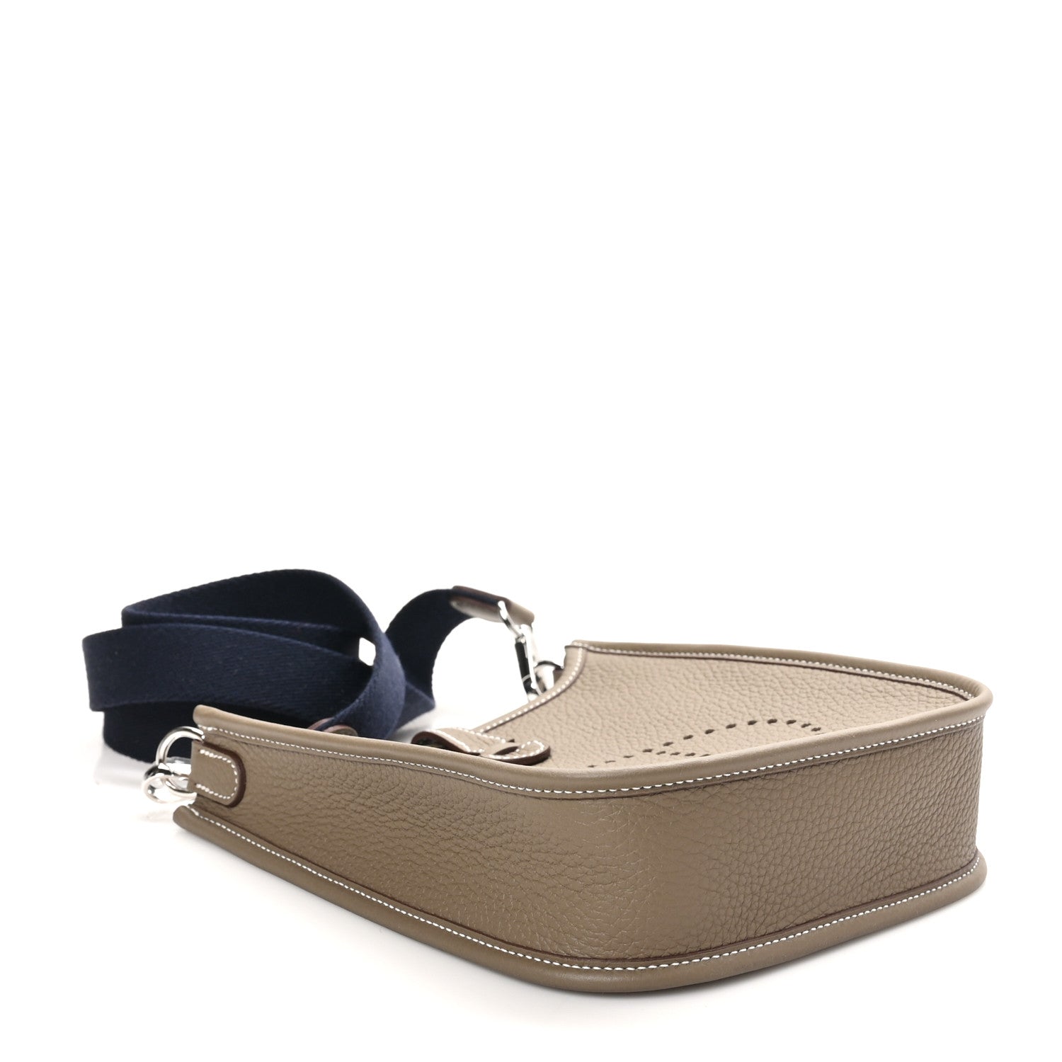 Hermes Taurillon Clemence Amazone Evelyne TPM Etoupe Bleu Indigo 4 of 10