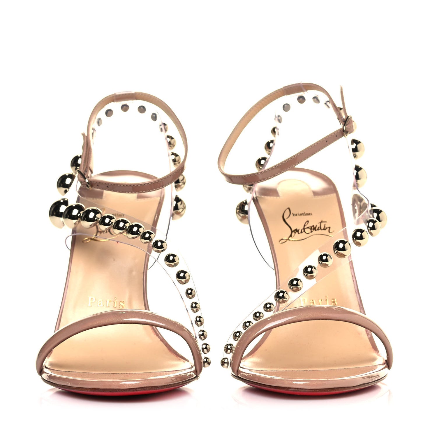 Patent PVC Corinetta 100 Sandals 38 Nude