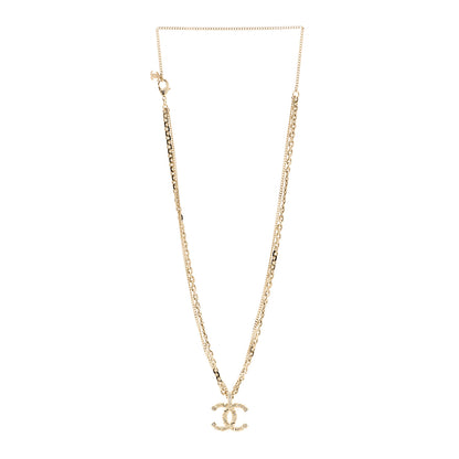 Chanel Crystal CC Multi Strand Chain Necklace Gold 3 of 6