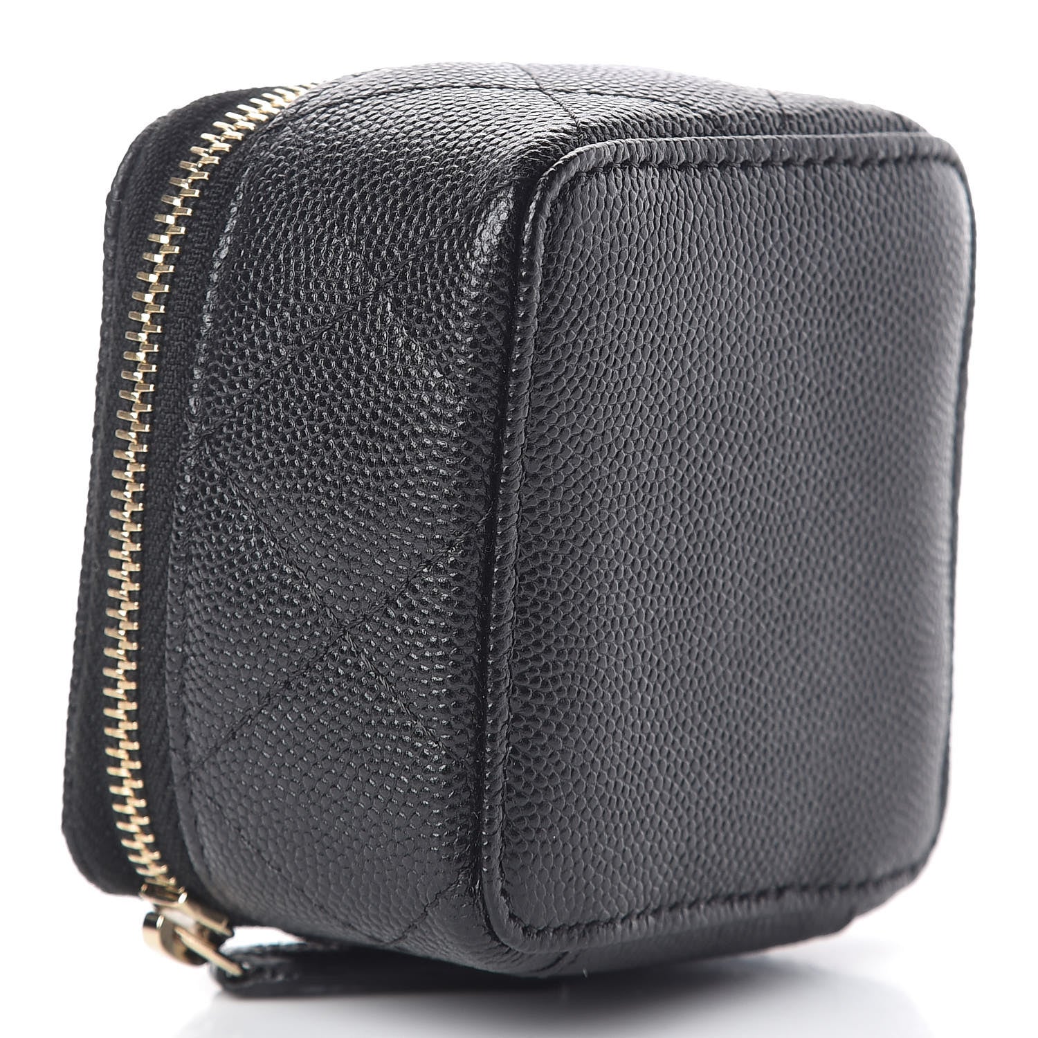 Chanel Caviar Quilted Jewelry Travel Case Black 4 of 8