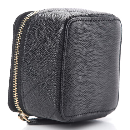 Chanel Caviar Quilted Jewelry Travel Case Black 4 of 8