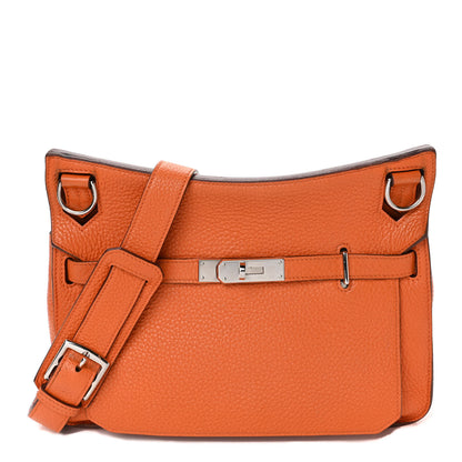 Hermes Taurillon Clemence Jypsiere 28 Orange 1 of 10