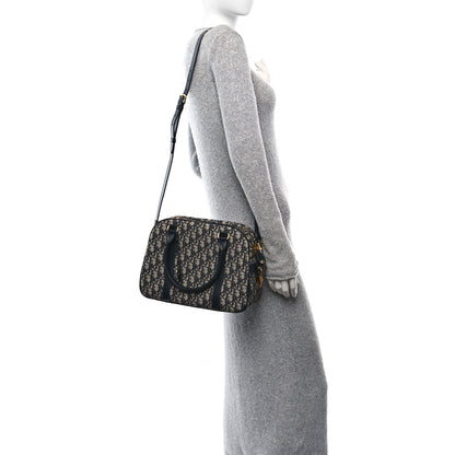 Christian Dior Oblique Large D-Vibe Bowling Bag Navy 2 of 10