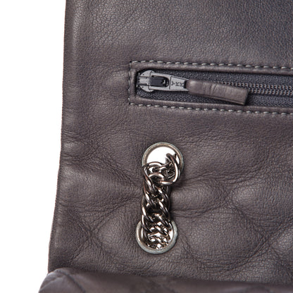 Chanel Lambskin Quilted Medium Double Flap Bijoux Chain Grey 17 of 20