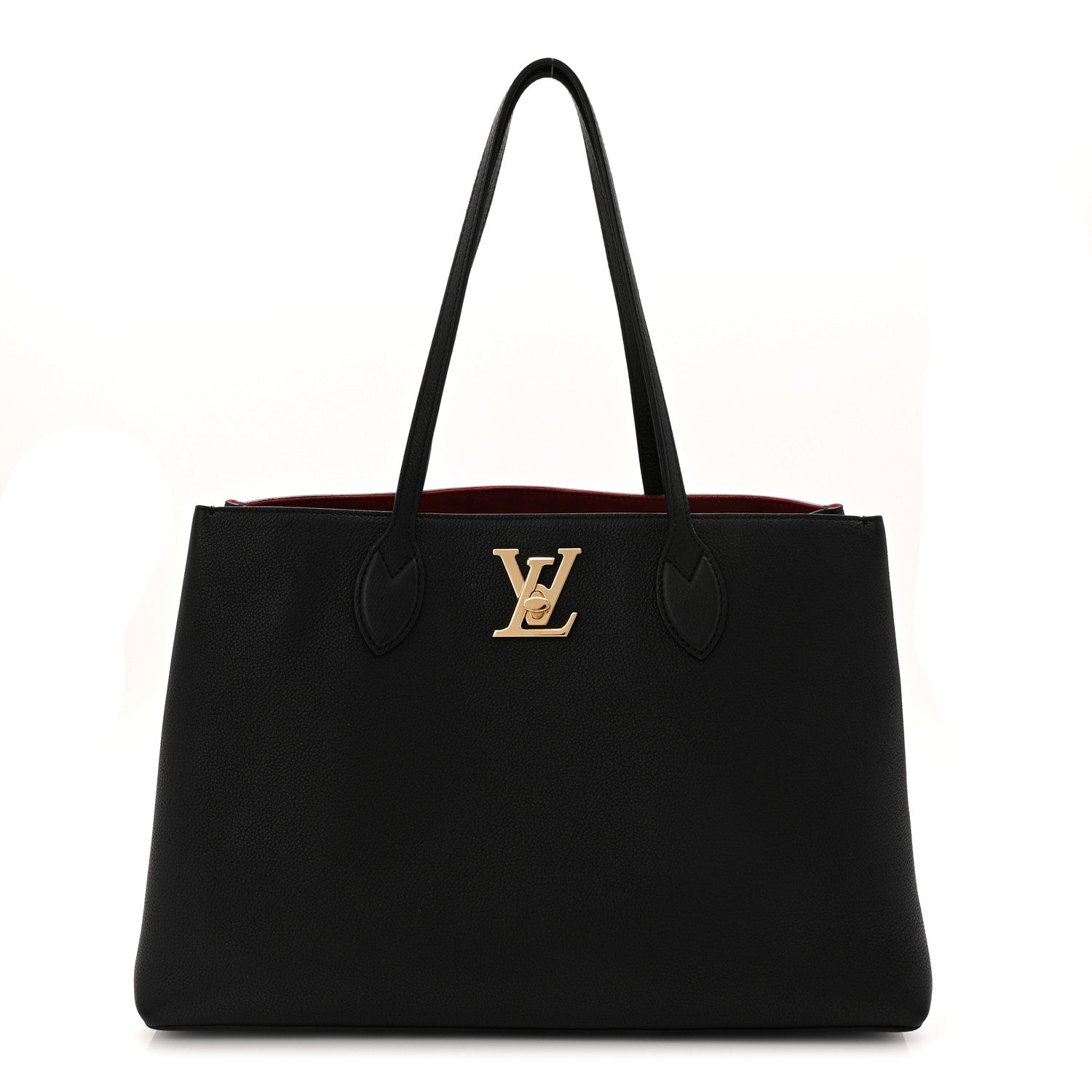 Louis Vuitton Grained Calfskin Lockme Shopper Black 1 of 9