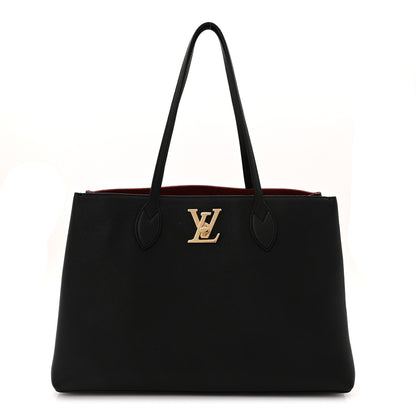 Louis Vuitton Grained Calfskin Lockme Shopper Black 1 of 9