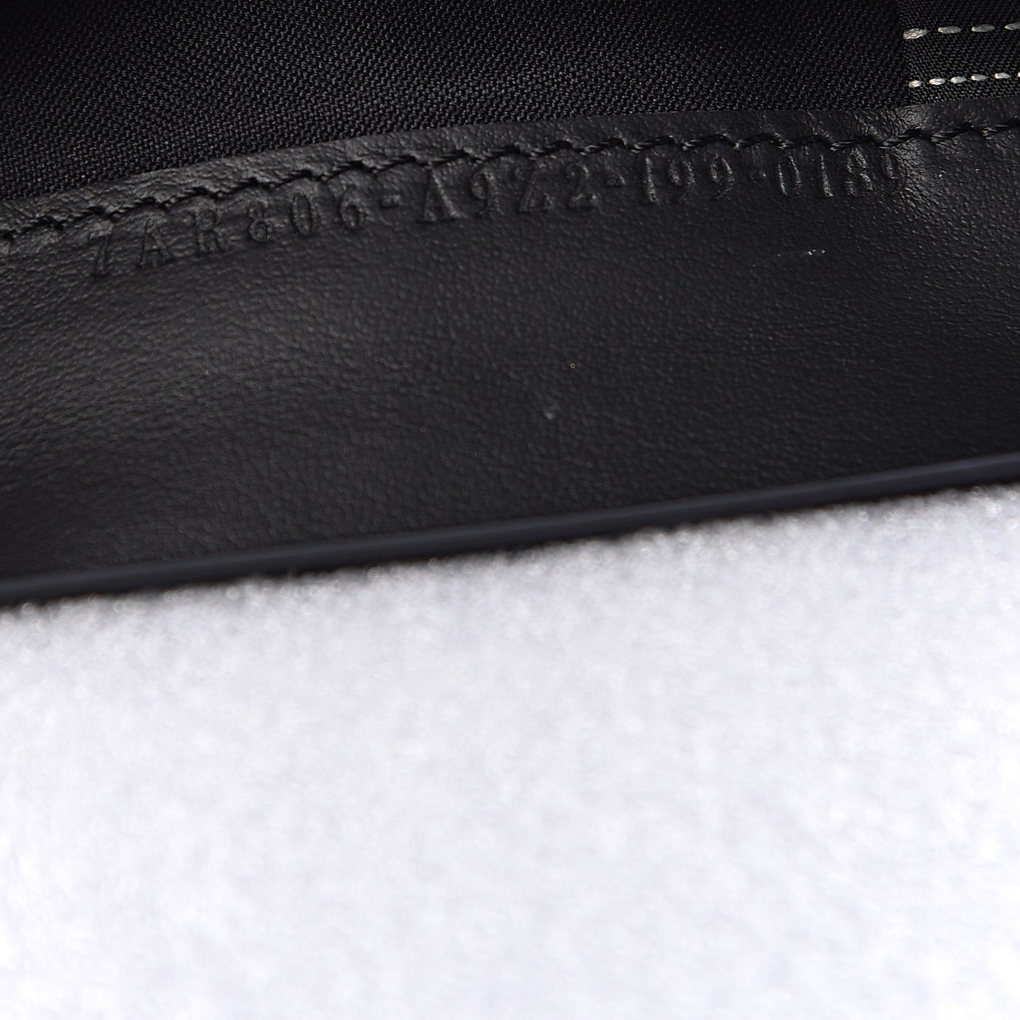 Vitello Century Glazed Fabric FF 1974 Baguette IPhone X Crossbody Black Mogano Panna