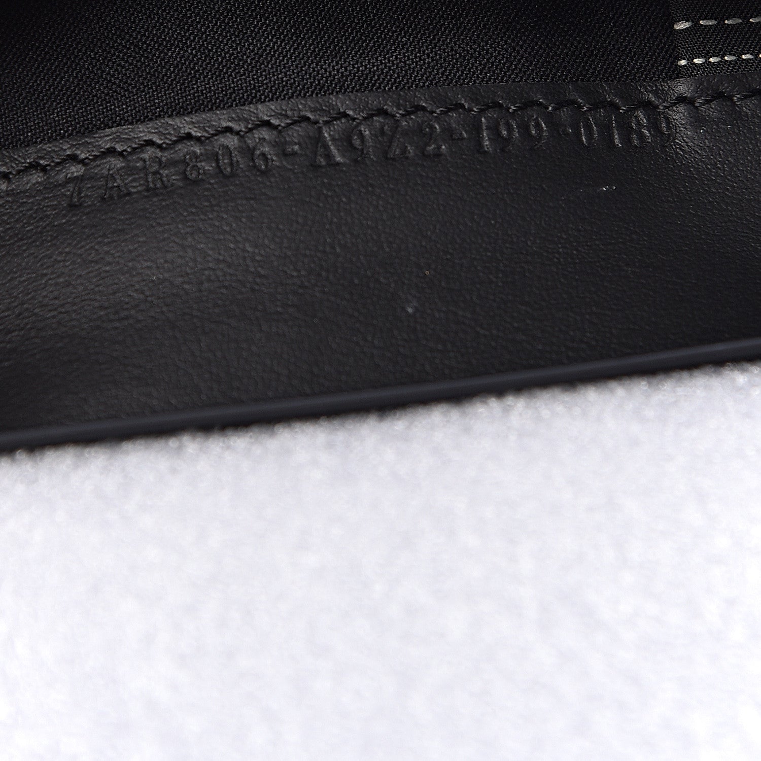 Fendi Vitello Century Glazed Fabric FF 1974 Baguette IPhone X Crossbody Black Mogano Panna 7 of 11