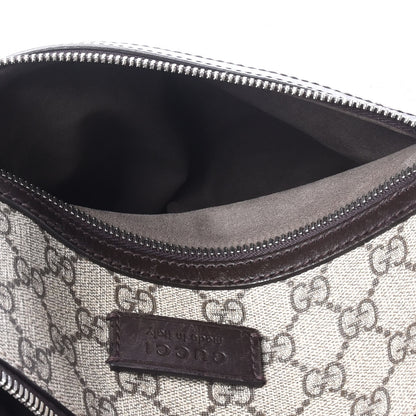 Gucci GG Supreme Monogram Medium Flat Messenger Bag Beige Brown 5 of 12