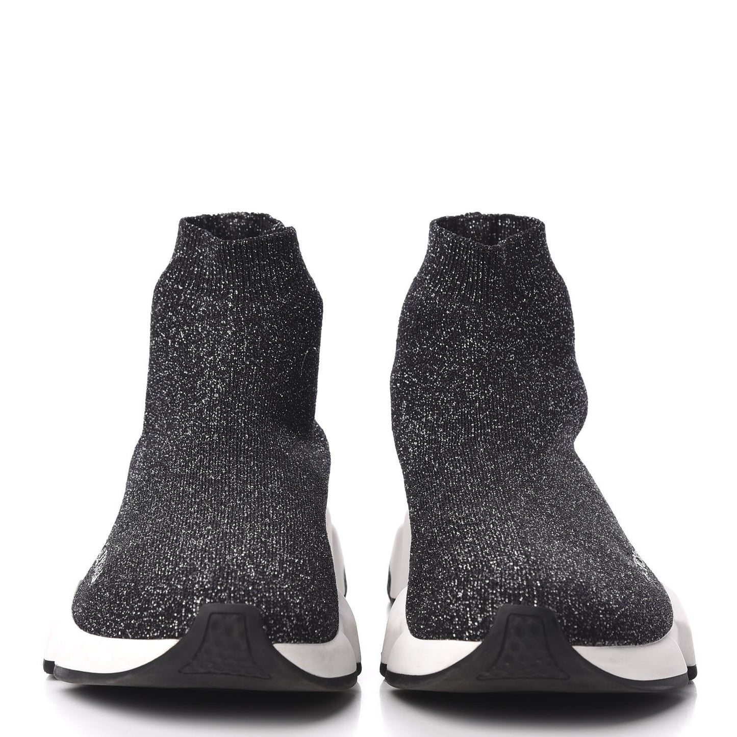 Knit Metal Womens Speed Sneakers 38 Black Gold
