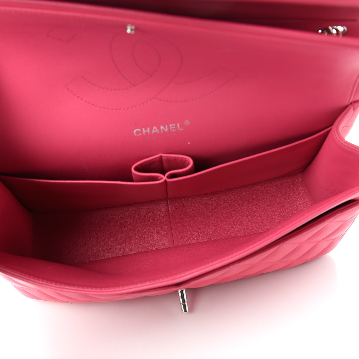 Chanel Lambskin Quilted Jumbo Double Flap Dark Pink 5 of 11