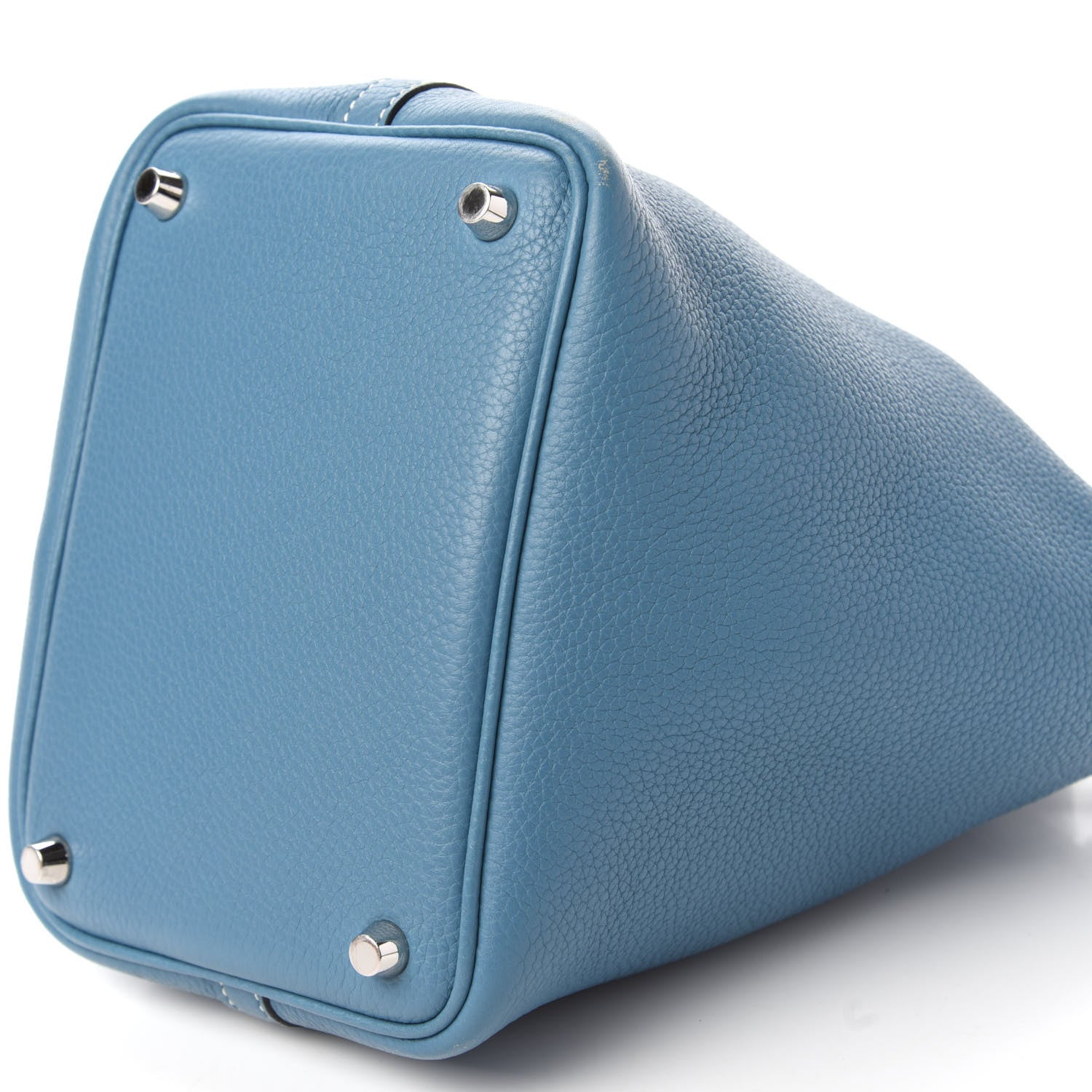 Hermes Taurillon Clemence Picotin Lock 18 PM Blue Jean 7 of 11