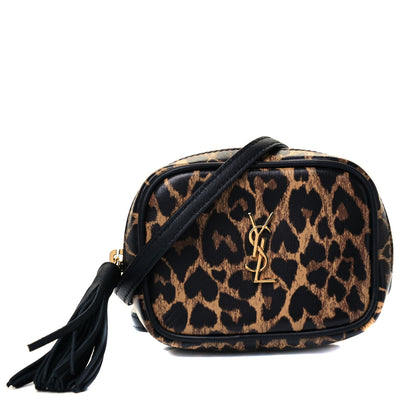 Saint Laurent Calfskin Heart Leopard Print Monogram Baby Lou Camera Bag Toffee 1 of 8