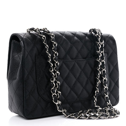 Chanel Caviar Quilted Jumbo Single Flap Black 3 of 14